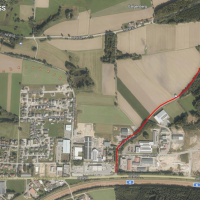 Vorgeschlagener Verlauf eines Fuß- und Radweges